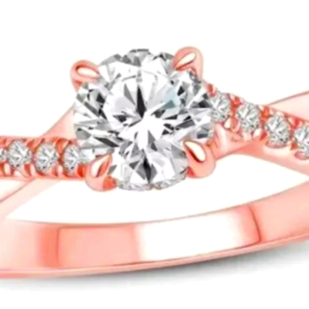 14k rose gold engagement ring